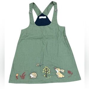 Beebay Girl's Animal Embroidered Dungarees Size 7